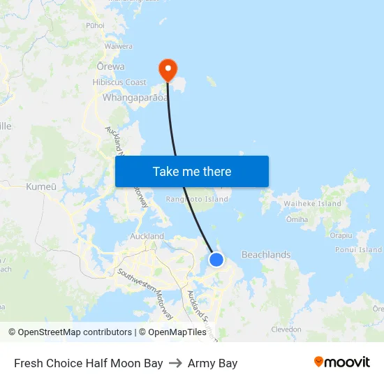 Fresh Choice Half Moon Bay to Army Bay map