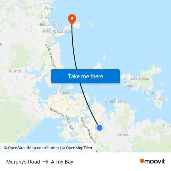 Murphys Road to Army Bay map