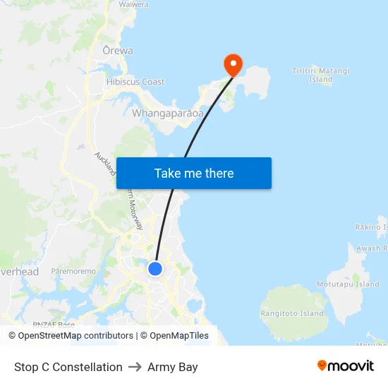 Stop C Constellation to Army Bay map