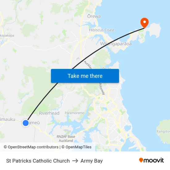 St Patricks Catholic Church to Army Bay map