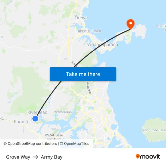 Grove Way to Army Bay map