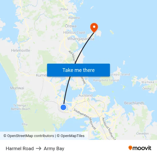 Harmel Road to Army Bay map