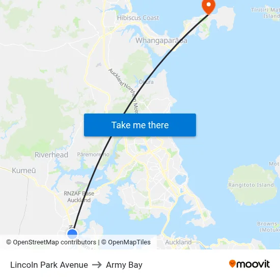 Lincoln Park Avenue to Army Bay map
