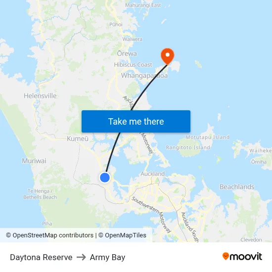 Daytona Reserve to Army Bay map
