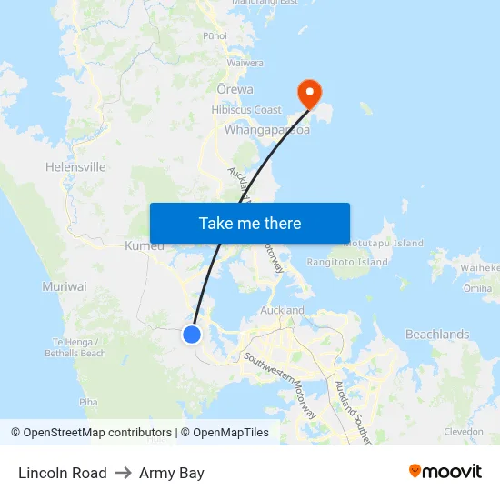 Lincoln Road to Army Bay map