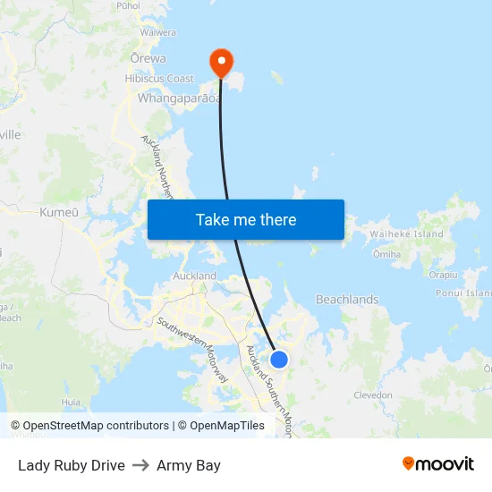 Lady Ruby Drive to Army Bay map