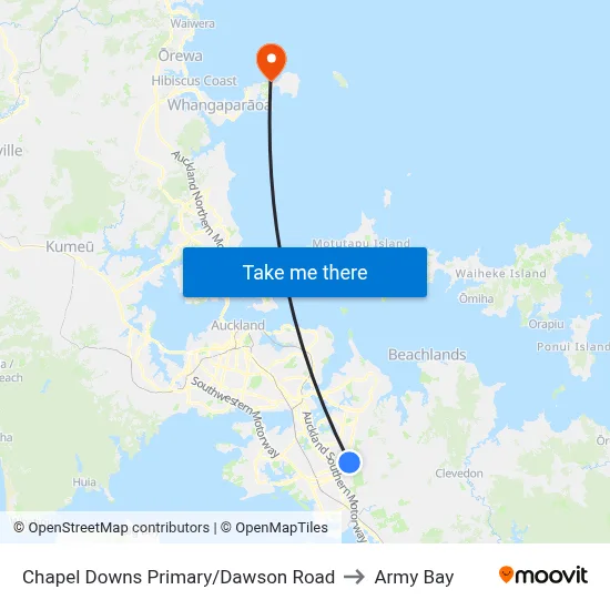 Chapel Downs Primary/Dawson Road to Army Bay map
