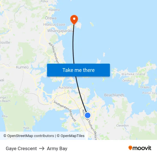 Gaye Crescent to Army Bay map