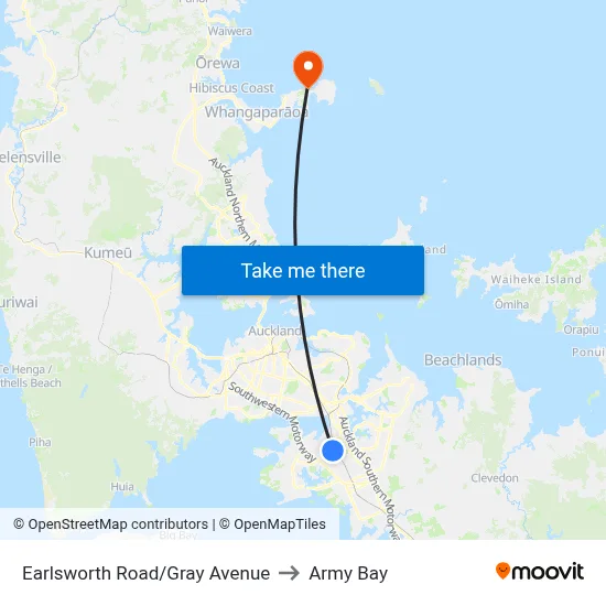 Earlsworth Road/Gray Avenue to Army Bay map