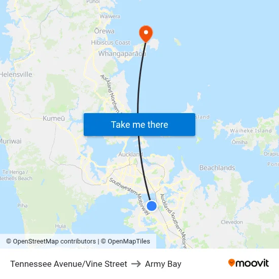 Tennessee Avenue/Vine Street to Army Bay map
