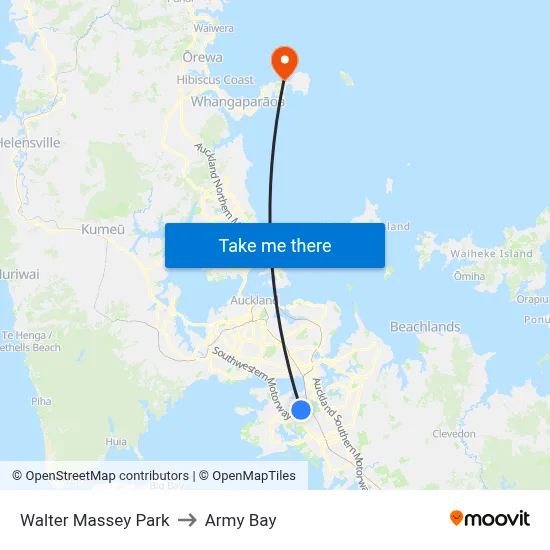 Walter Massey Park to Army Bay map