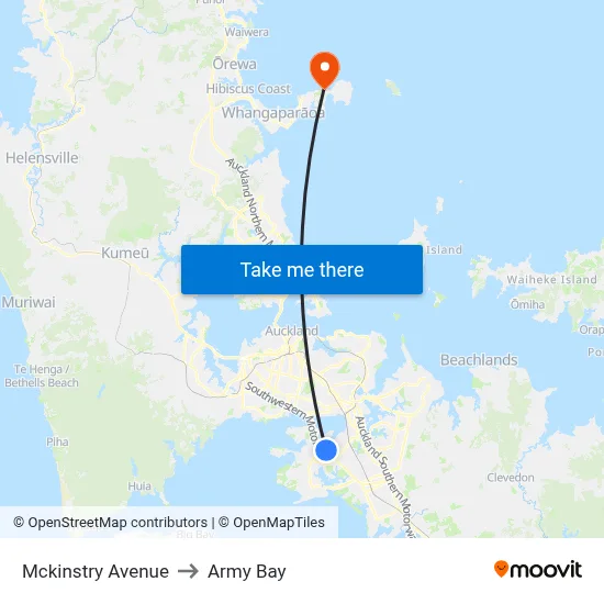 Mckinstry Avenue to Army Bay map