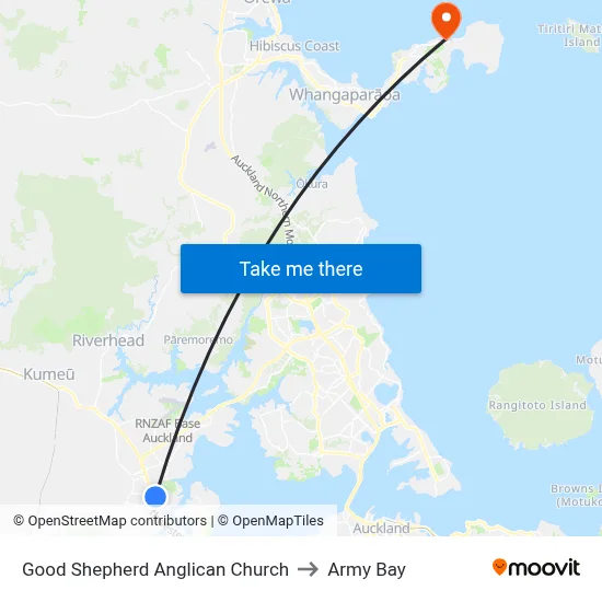 Good Shepherd Anglican Church to Army Bay map