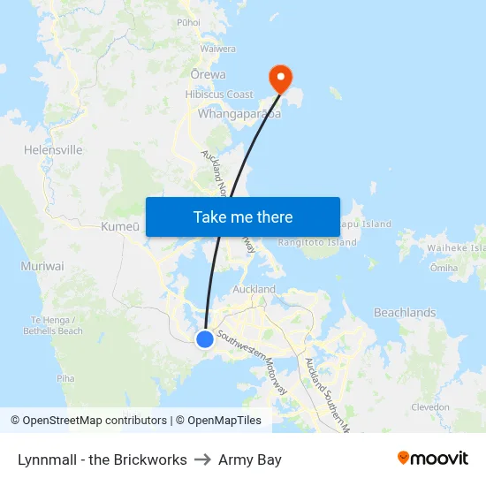 Lynnmall - the Brickworks to Army Bay map