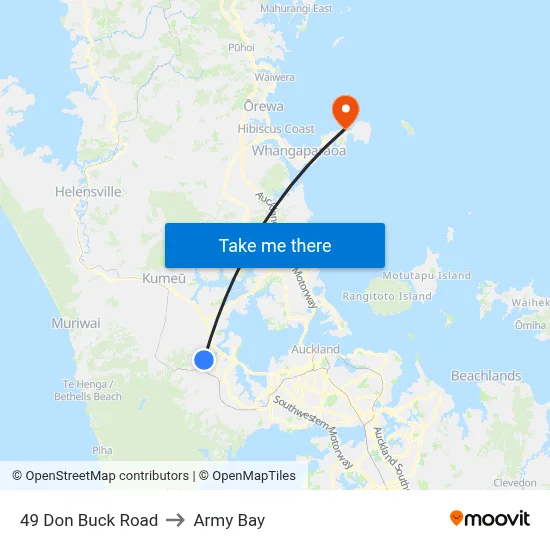 49 Don Buck Road to Army Bay map