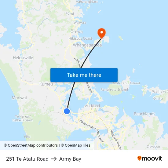 251 Te Atatu Road to Army Bay map