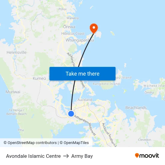 Avondale Islamic Centre to Army Bay map