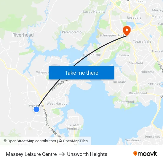 Massey Leisure Centre to Unsworth Heights map