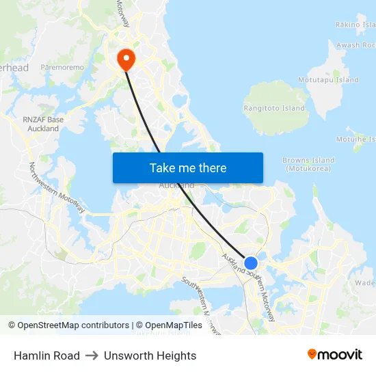 Hamlin Road to Unsworth Heights map