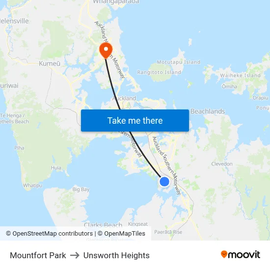 Mountfort Park to Unsworth Heights map