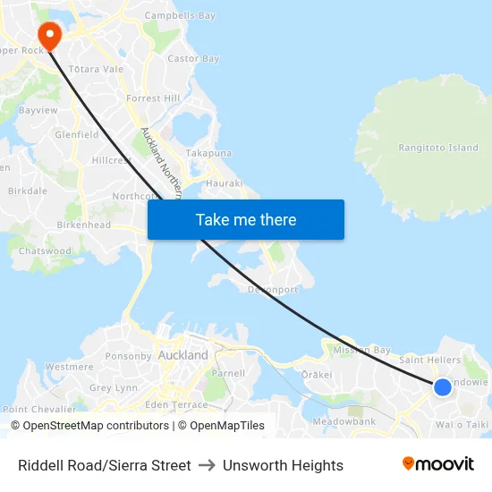 Riddell Road/Sierra Street to Unsworth Heights map