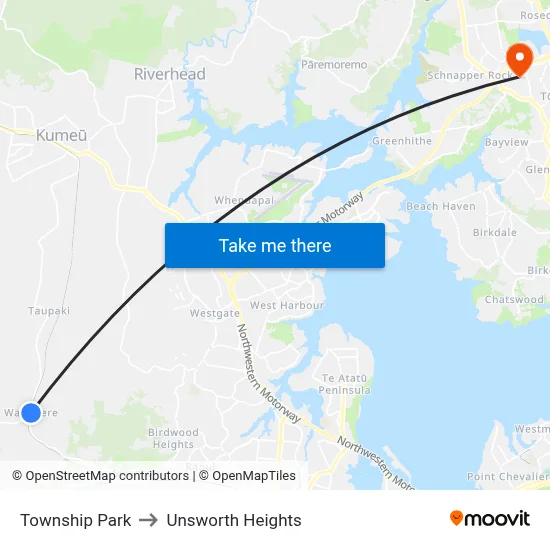 Township Park to Unsworth Heights map