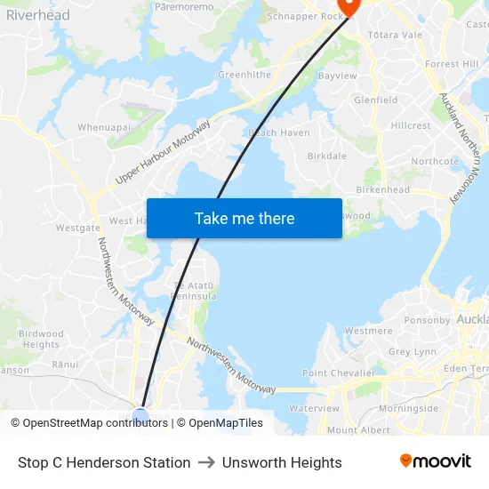 Stop C Henderson Station to Unsworth Heights map