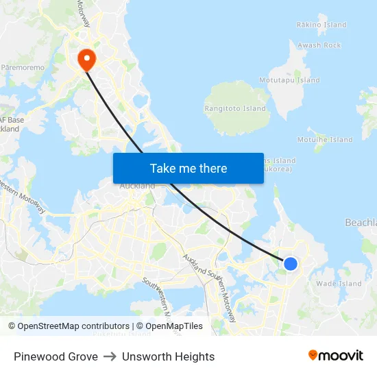 Pinewood Grove to Unsworth Heights map