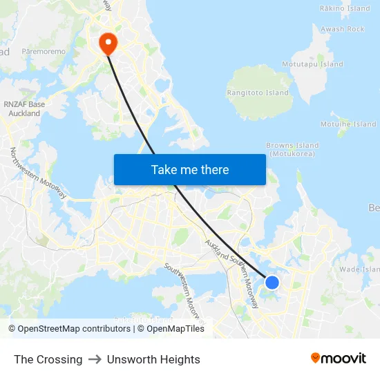 The Crossing to Unsworth Heights map