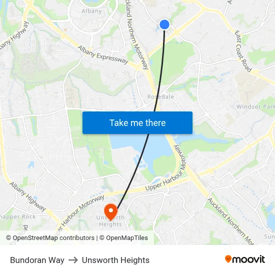 Bundoran Way to Unsworth Heights map