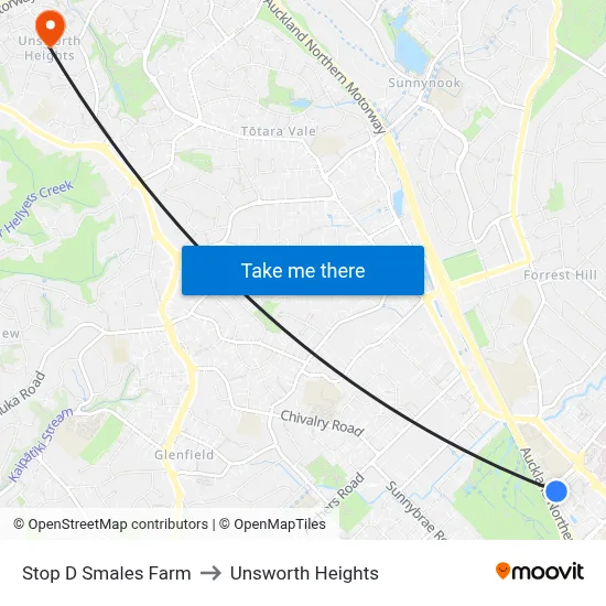 Stop D Smales Farm to Unsworth Heights map