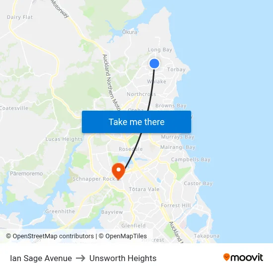 Ian Sage Avenue to Unsworth Heights map