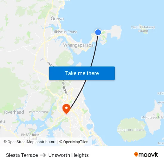 Siesta Terrace to Unsworth Heights map