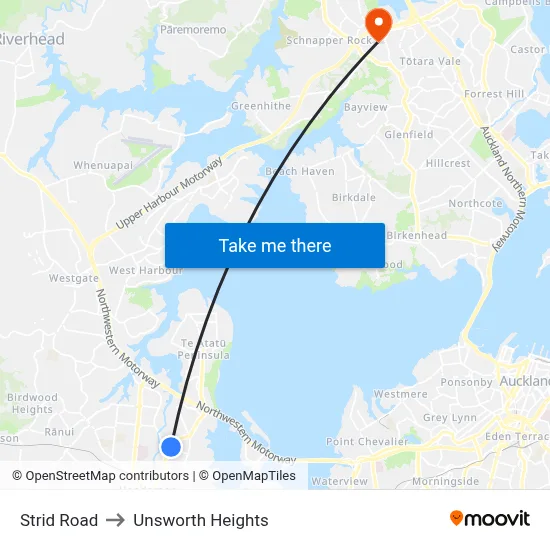 Strid Road to Unsworth Heights map