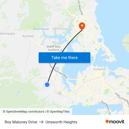Roy Maloney Drive to Unsworth Heights map