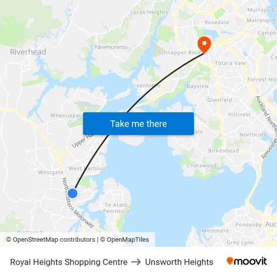 Royal Heights Shopping Centre to Unsworth Heights map