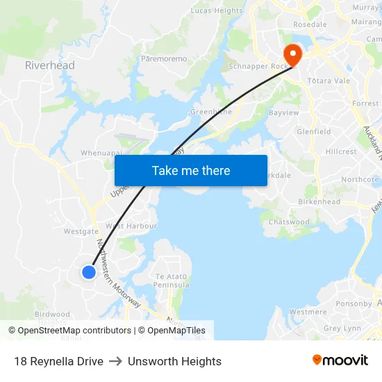 18 Reynella Drive to Unsworth Heights map