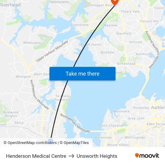 Henderson Medical Centre to Unsworth Heights map