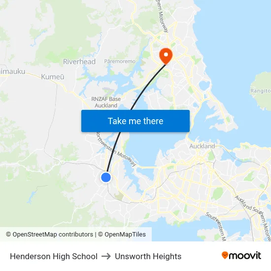 Henderson High School to Unsworth Heights map
