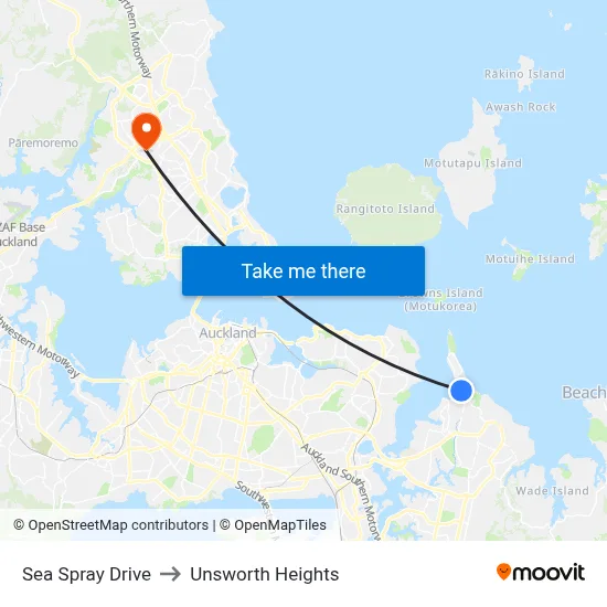 Sea Spray Drive to Unsworth Heights map