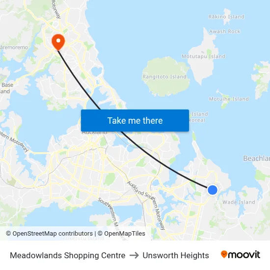 Meadowlands Shopping Centre to Unsworth Heights map