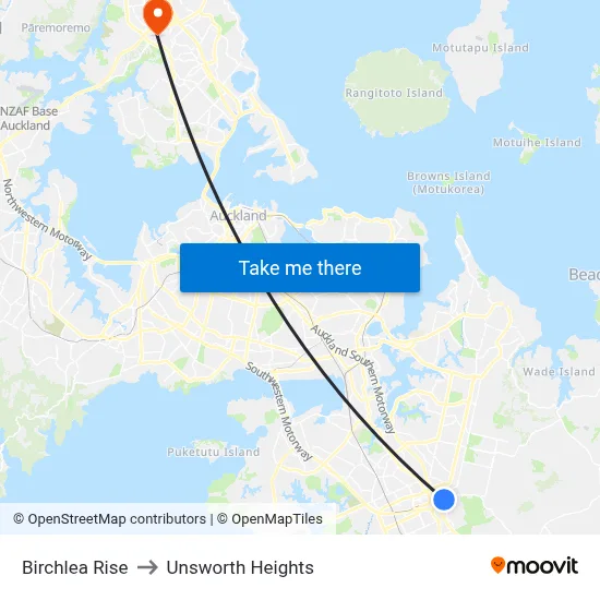 Birchlea Rise to Unsworth Heights map