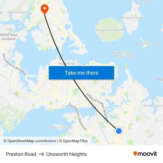 Preston Road to Unsworth Heights map