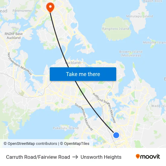 Carruth Road/Fairview Road to Unsworth Heights map