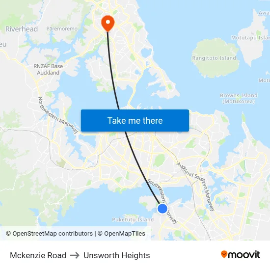 Mckenzie Road to Unsworth Heights map