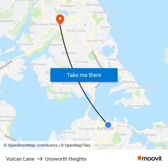 Vulcan Lane to Unsworth Heights map