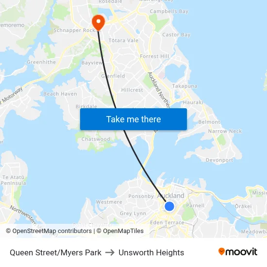 Queen Street/Myers Park to Unsworth Heights map