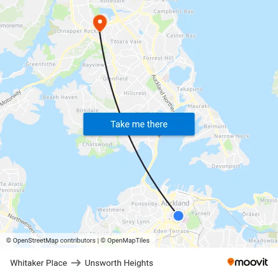 Whitaker Place to Unsworth Heights map