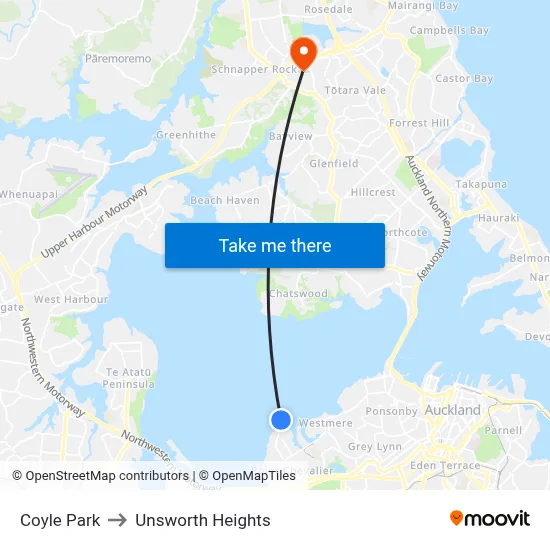 Coyle Park to Unsworth Heights map