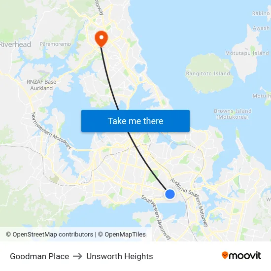 Goodman Place to Unsworth Heights map